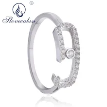 Slovecabin Original 925 Sterling Silver 2018 Exclusive Design Rock Punk GIGI HADID Move Addiction Rock Move Pave Zircon Ring bocai silver 925 silver butterfly ring gently move as the moment flew into your eyes