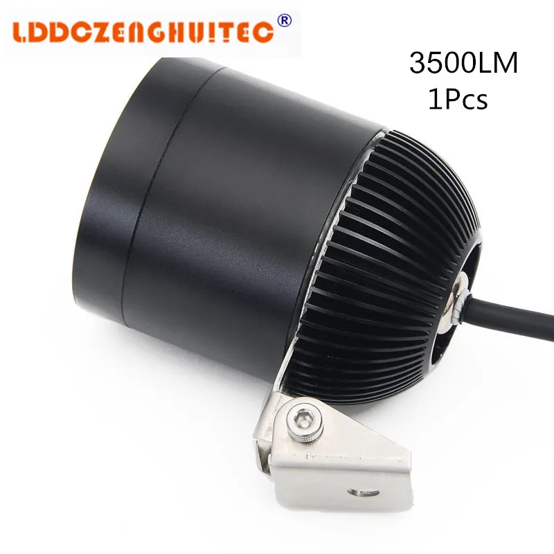

LDDCZENGHUITEC 1pc Motorcycle led Headlight Driving head light motorbike Decorative lamp DRL Offroad truck bicycle Moto Spotlig