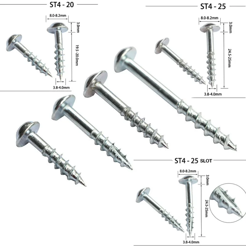 100 шт. высокопрочные саморезы для карманного отверстия джиг деревообрабатывающий инструмент ST4-20 ST4-25