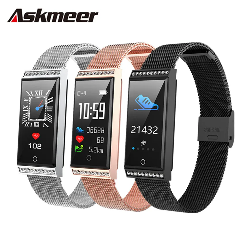 

ASKMEER Couple Smart Bracelet Waterproof Heart Rate Monitor Sleep Monitoring Sport Smart watch Android/ iOS Smart wristbands