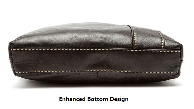 MJ Men's Shoulder Bag Genuine Leather Messenger Bag Real Leather Male Bags Solid Crossbody Handbag for Men High Capacity (19)
