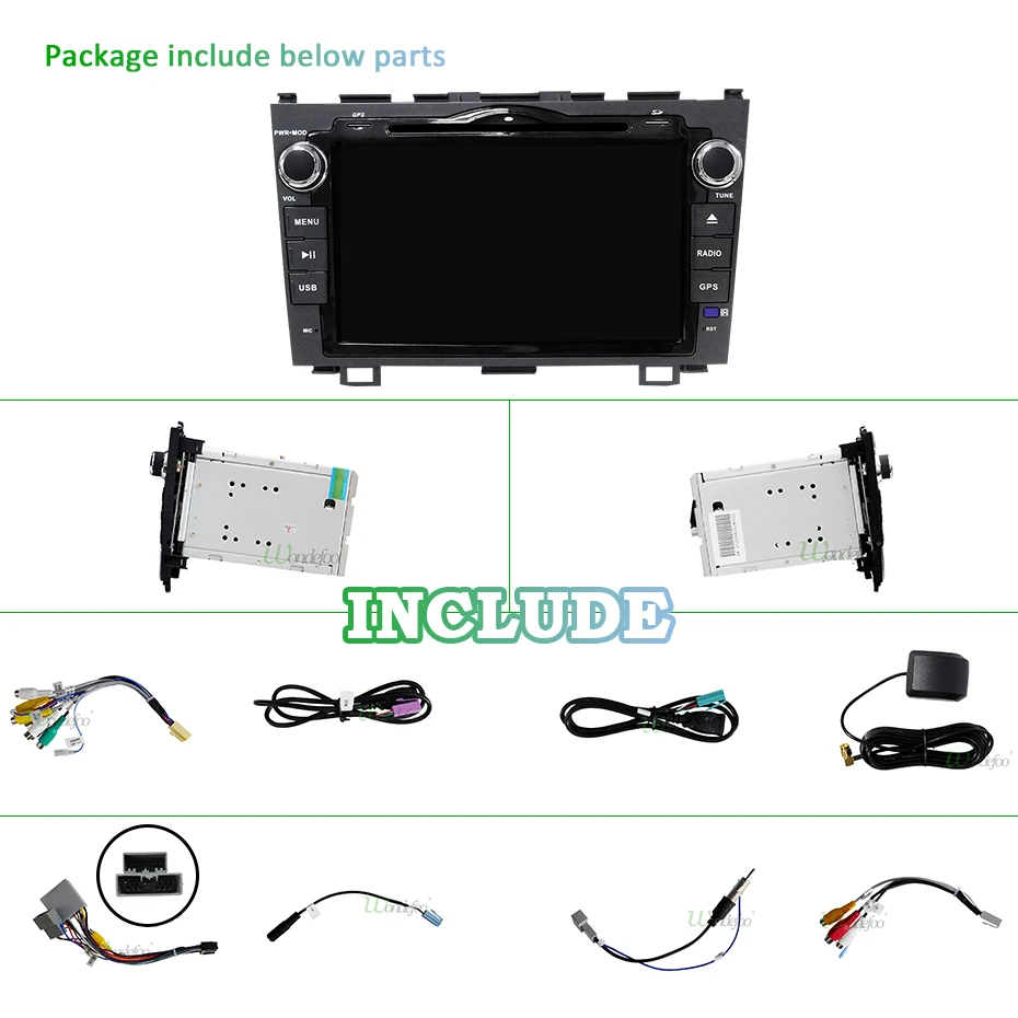 Perfect Android 9.0 DSP IPS 4G 64G ROM 2 DIN CAR DVD PLAYER For CRV CR-V 2008 GPS Multimedia Radio Navigation Stereo wifi AV Output PC 2