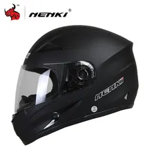 NENKI Moto Helmet Black Motorcycle Full Face Retro Scooter Helmets Motorbike Riding Racing Helmet Shield Men’s Motocross Helmet