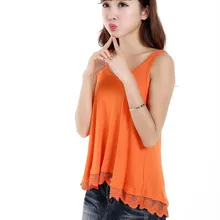

Tank Tops Women Fashion Modal Sleeveless tops 2016 Vest T-shirt Flower Coat Plus Size T-shirt coat cool in summer Lace MEGTH1