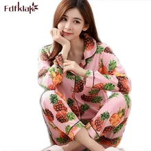 Fdfklak Новинка года, осенняя женская зимняя одежда с длинными рукавами и принтом Детские пижамные комплекты Пижама, спортивный костюм для девочек плюс Размеры Пижама Mujer Q454