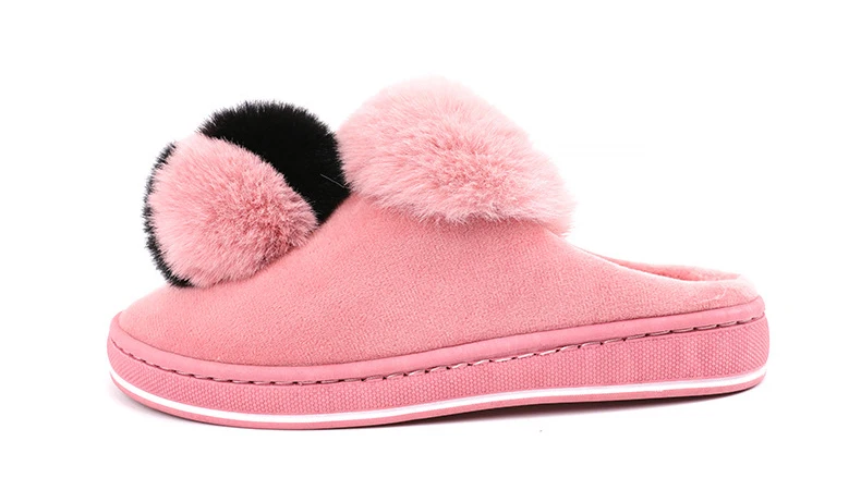 2018 New Non-Slip Home Plus Velvet Thickening Cotton Slippers Women Woman Slippers For WomenM8G88 (5)