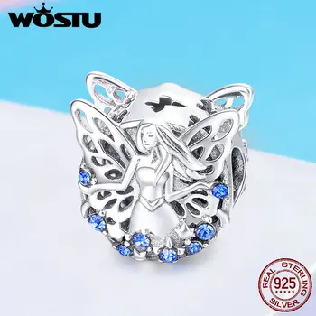 

WOSTU New Arrival 925 Sterling Silver Elf of Wisdom Beads fit Anniversary DIY Charm Bracelet For Women Jewelry Gift FNC027