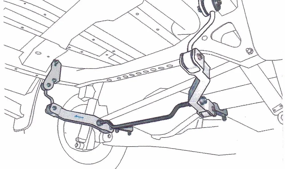 H-TUNE Задний стабилизатор Sway Анти ролл пространство рычаг для нового D-MAX 2012+/COLORADO2012