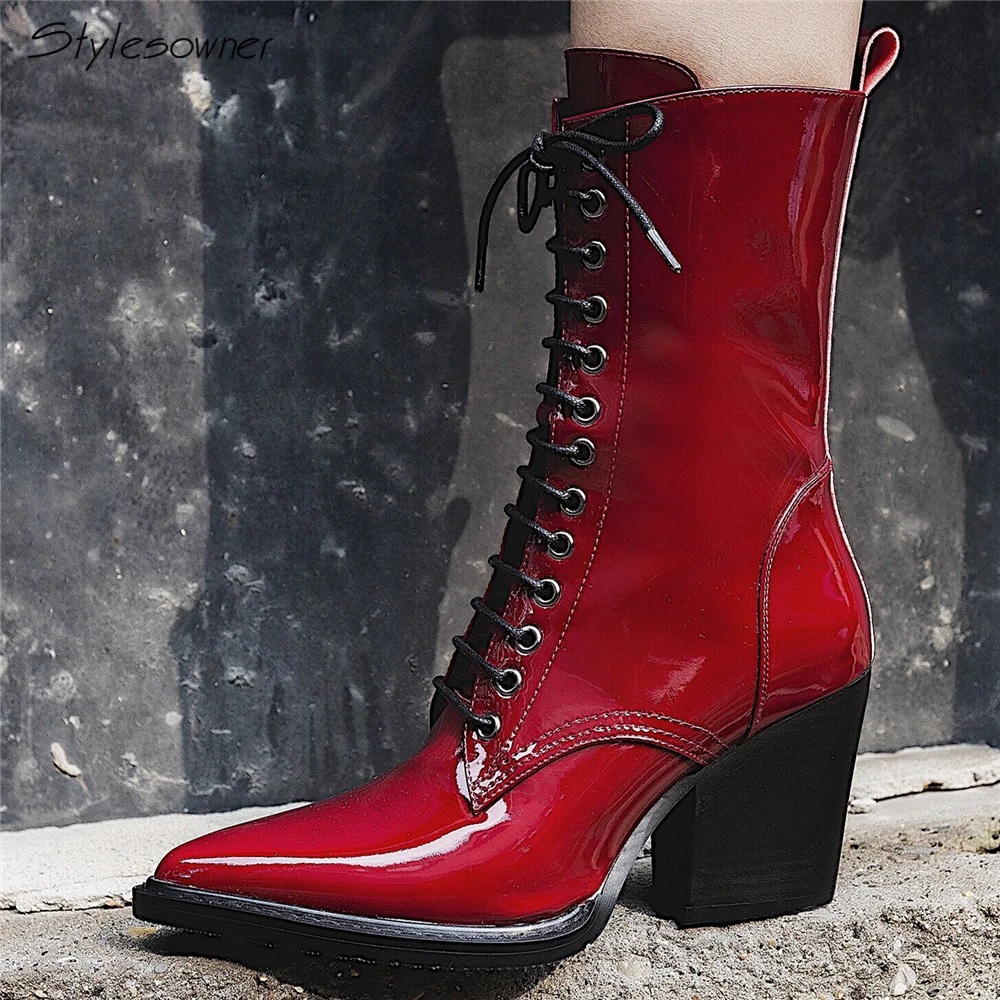 women's lace up boots with zipper