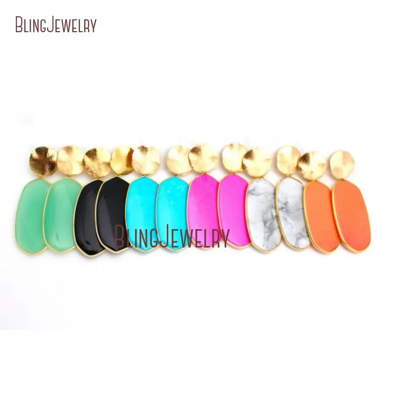 20190404-ER22139-gold disc post stud earring sea black onyx stone gold gezel setting earrings