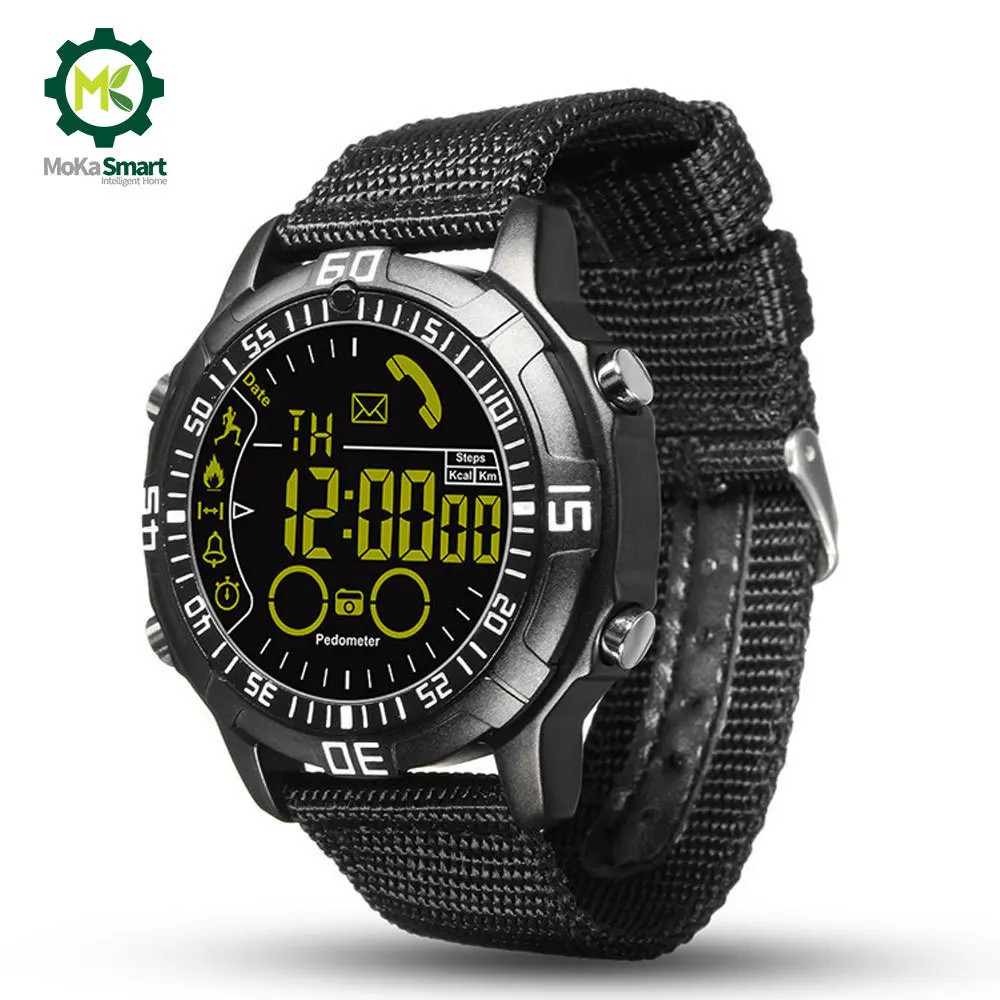

MOKA Men Smart Watch Pedometer Bluetooth Sport SmartWatch 5ATM Waterproof Digital Mens Clock For IOS And Android