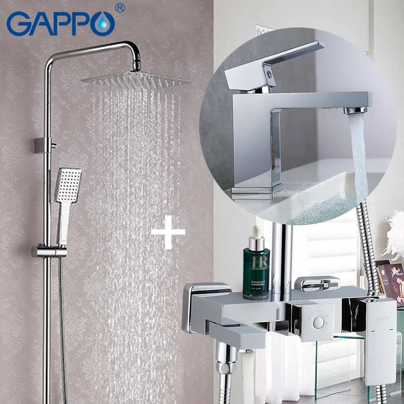 

GAPPO Bathtub Faucets faucet set bronze Square bathtub shower faucet Bath Shower tap shower head wall mixer tap