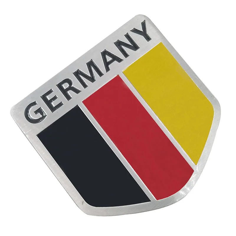 Алюминиевый флаг Германии автомобильный значок эмблема автомобиля Передняя решетка эмблема наклейки для VW Audi Mercedes Toyota Kia Стайлинг автомобиля