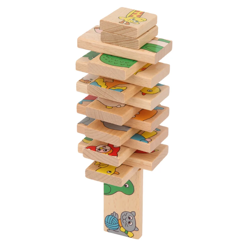 15 шт./компл. деревянное домино блоки цветные детские игры развивающие игрушки раннего обучения домино игры для ребенка подарок на день рождения