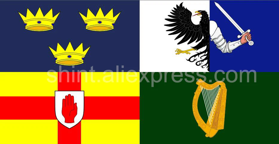 

List of flags of Ireland Four Provinces Flag 3ft x 5ft Polyester Banner Flying 150* 90cm Custom outdoor