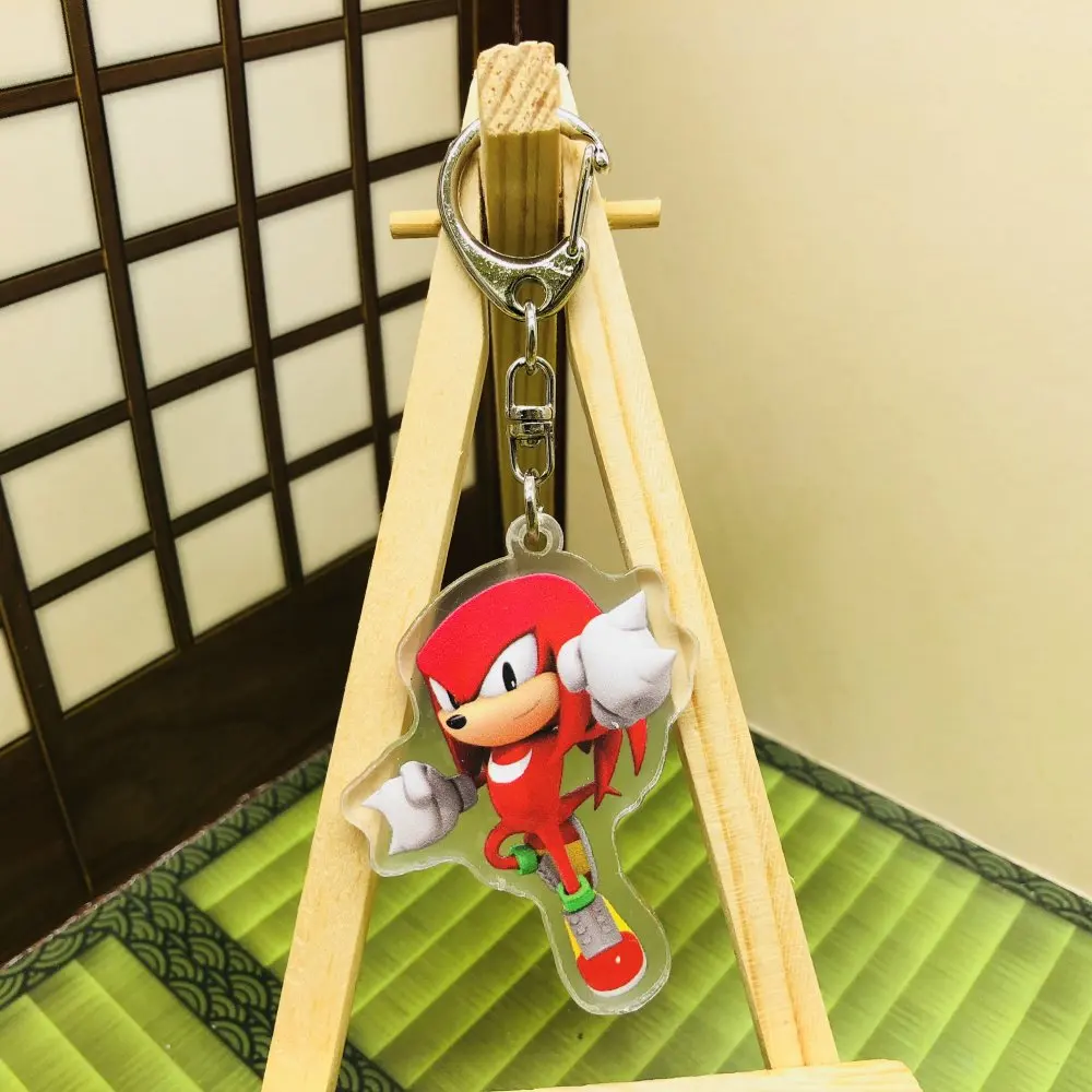 

Anime Sonic Shadow Tails Characters Animals Toys Mouse Cartoon Pendants keychain Figure Model Toys Key Ring Gift