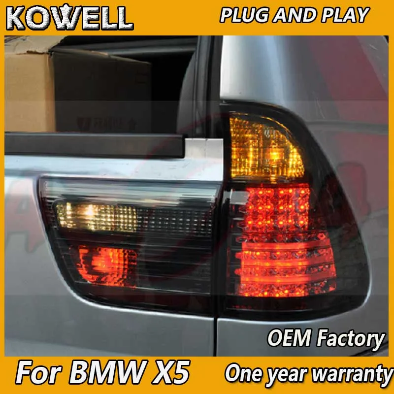 KOWELL автомобильный Стайлинг задний фонарь для BMW E53 X5Tail Lights 2007 2013 DRL + сигнал