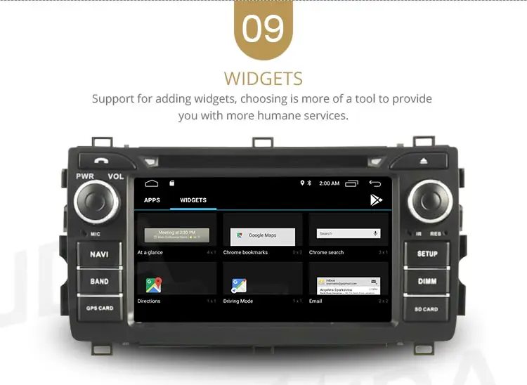 Cheap LJDA 2 Din Android 9.1 Car DVD Player For Toyota AURIS 2013 2014 2015 Wifi GPS Navigation Radio 2G RAM Stereo Audio Multimedia 11