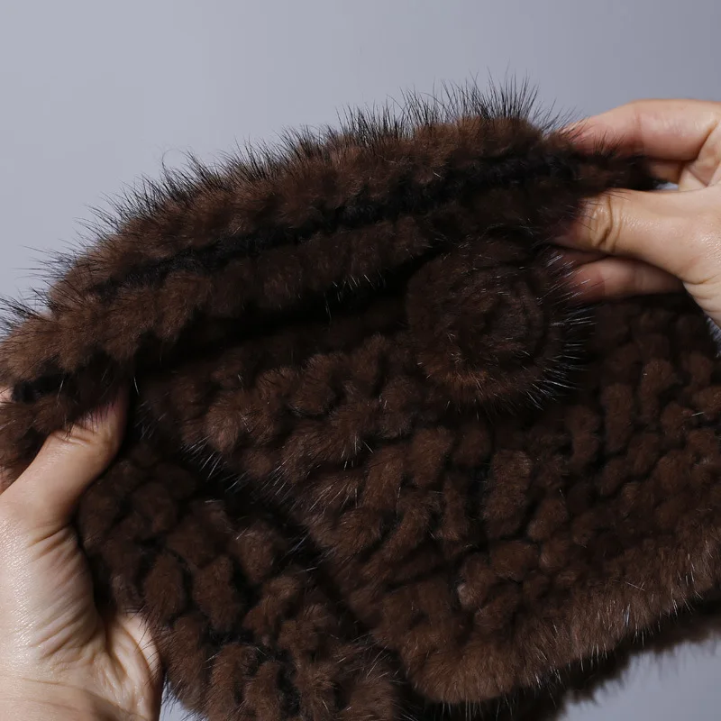 FUR123 Европейская и американская Новая модная теплая норковая меховая шапка для