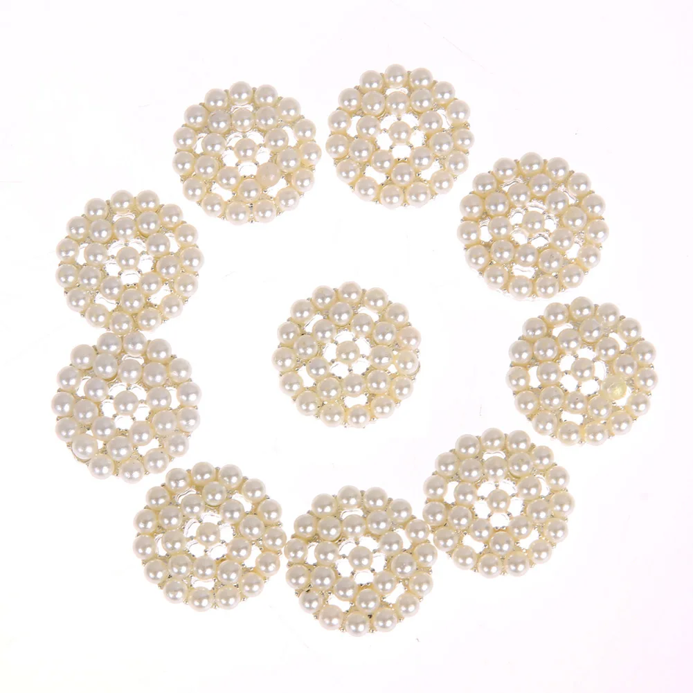 

10pcs/set 12mm Pole Rhinestone Pearl Button Ornament Wedding Decoration Apparel Sewing & Fabric DIY Craft Supplies E5M1