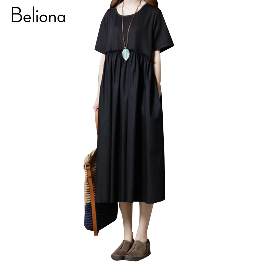 Long Maxi Cotton Linen Maternity Dress Loose Pregnancy Clothes Summer