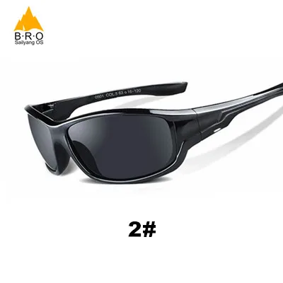 Черные поляризованные мужские солнцезащитные очки, элегантные спортивные очки для женщин, солнцезащитные очки для велоспорта, чехол для велосипедиста, очки для велоспорта - Цвет: 2