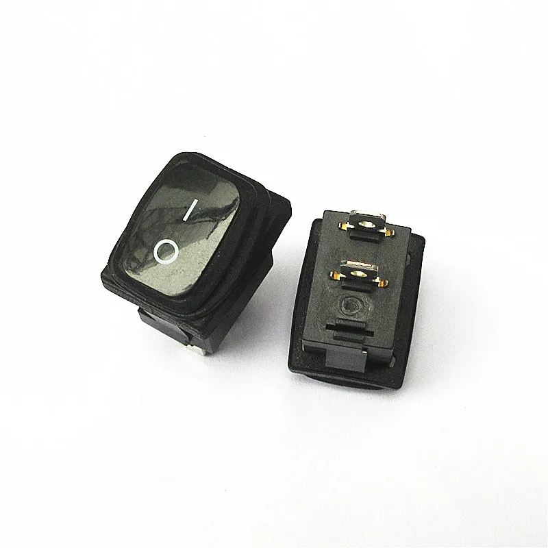 

JOYING LIANG Silver Contact Waterproof KCD1 Black Lightless 2-Leg ON/ OFF Water Dispenser Power Rocker Switch