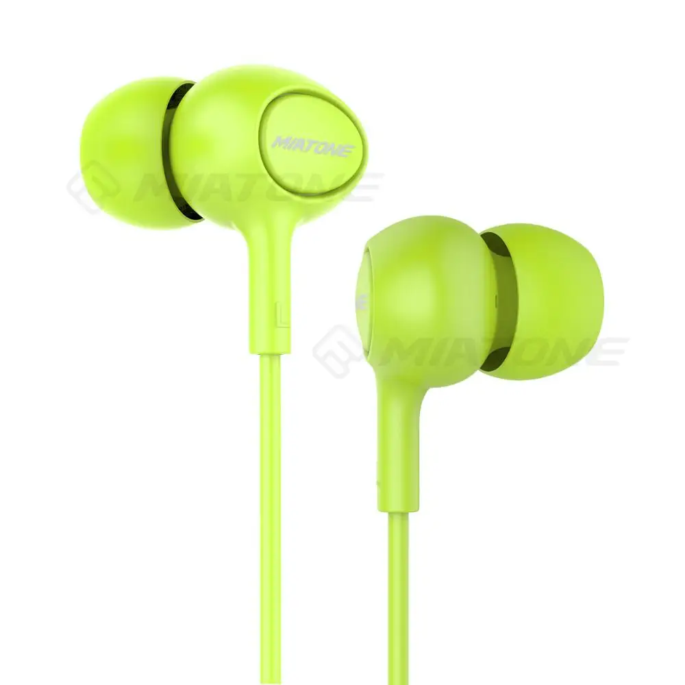 HD чистые супер бас стерео эргономичные наушники-вкладыши 3,5 мм разъем проводные наушники гарнитура наушники с микрофоном для Iphone samsung ПК - Цвет: Зеленый