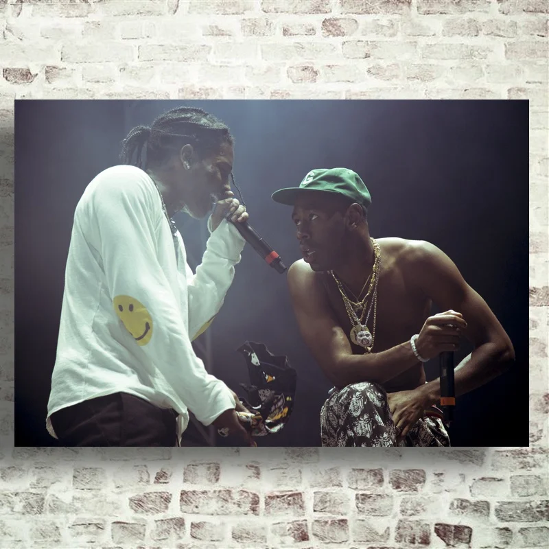 

ASAP Rocky And Tyler The Creator Rapper Art silk Poster Home Decor
