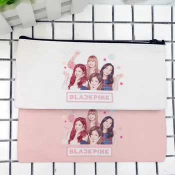 

Kpop BLACKPINK LISA JENNIE ROSE JISOO New Album PU Pencil Case Candy Stationery Box Accessory