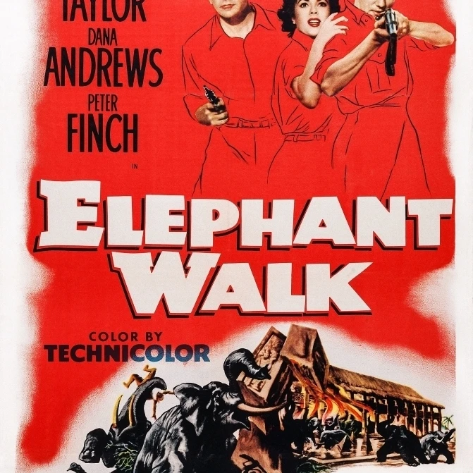 Elephant Walk Us Poster Art From Left: Dana Andrews Elizabeth Taylor Peter Finch 1954 Movie Poster Masterprint (24 x 36)