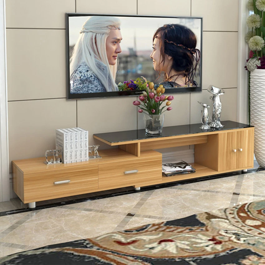 Длина масштабируемый ТВ Стенд стол Гостиная мебель для дома современный стиль деревянная панель тв стойка ТВ шкаф в сборе