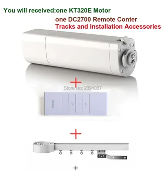 

Original Ewelink Dooya Sunflower KT320E Electric Curtain Motors 45W 220V 50mhz with remote controler DC2700+3M Customizable Curt