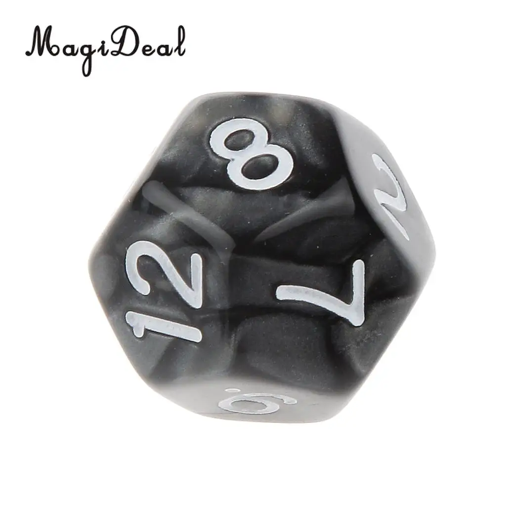 MagiDeal Высокое качество 10 шт Twelve Sided D12 игральные D & RPG Вечерние игры кубики для