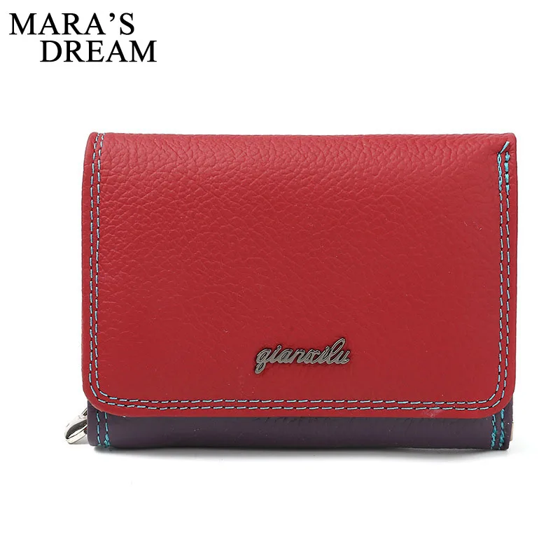 

Mara's Dream 2018 Genuine Leather Women Wallet Purses Coin Purse Female Small Bifold Wallet Lady New Purse For Girls Money Bag