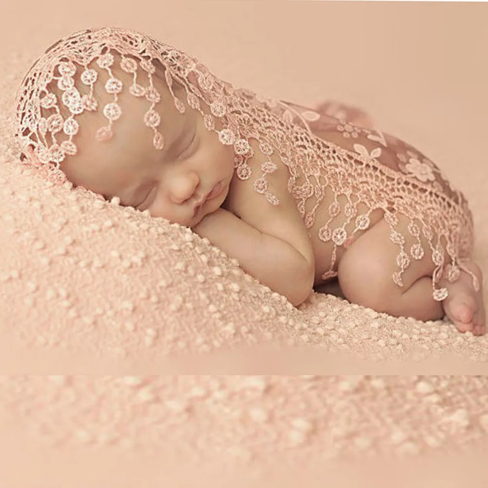 

8color Handmade Newborn Baby Maternity Lace Props Baby Photo Props Photography Quilt With Headband Kids Clothing Accessories