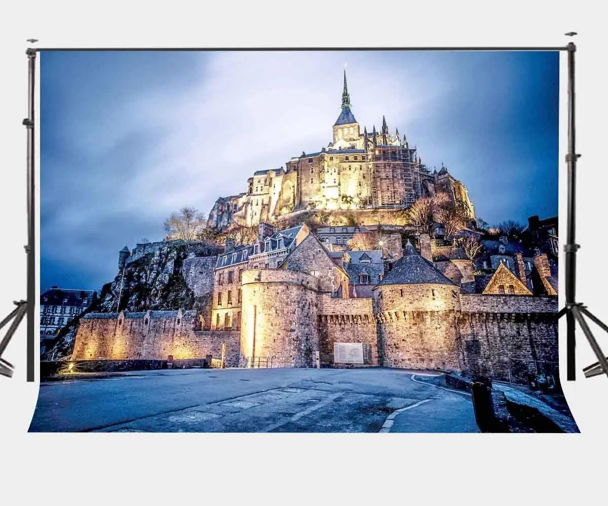 

7x5ft Photography Backdrop European Architecture View Backdrop Early Morning Scene Background Studio Props