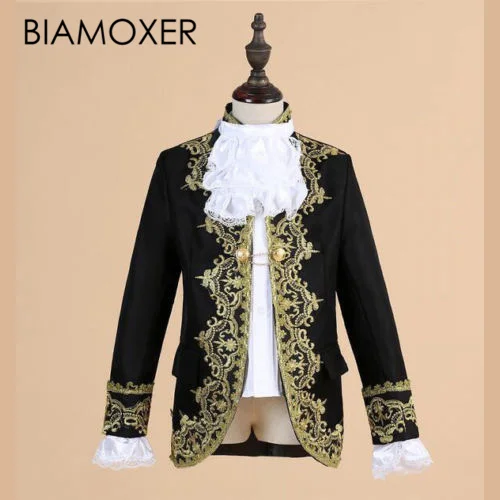 Biamoxer Kid Royal King Prince мужской костюм дети средневековый лидер косплей куртка брюки