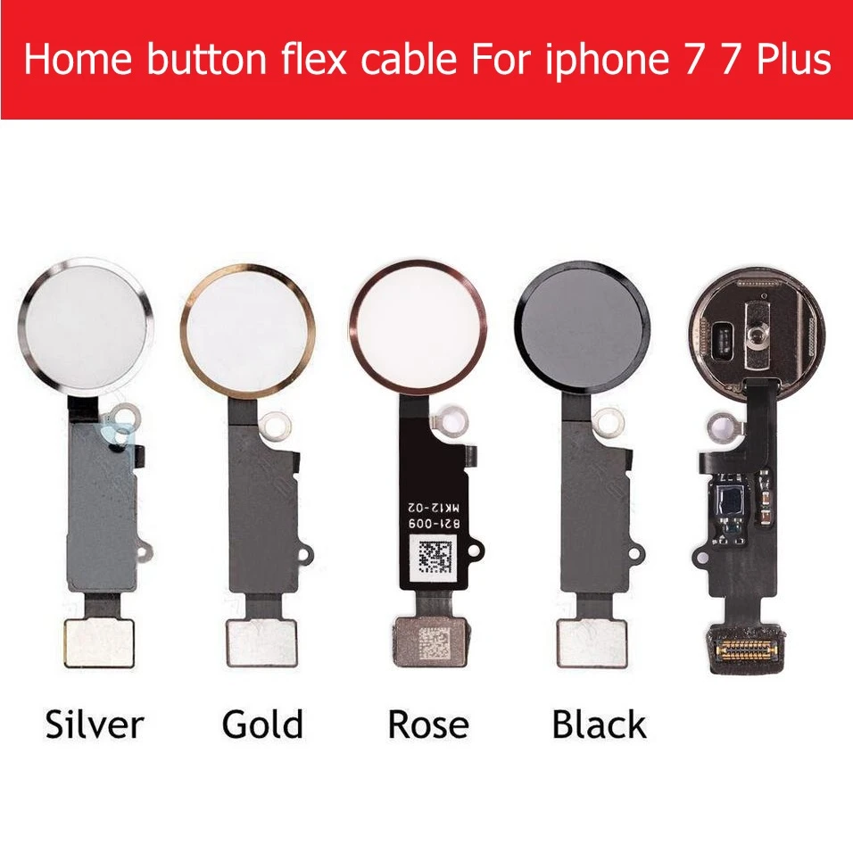 Home Button Flex Ribbon Cable Assembly For Iphone 7 7 8 Plus Home Key Black White Gold Rose Gold Color Phone Cell Replacement Mobile Phone Flex Cables Aliexpress