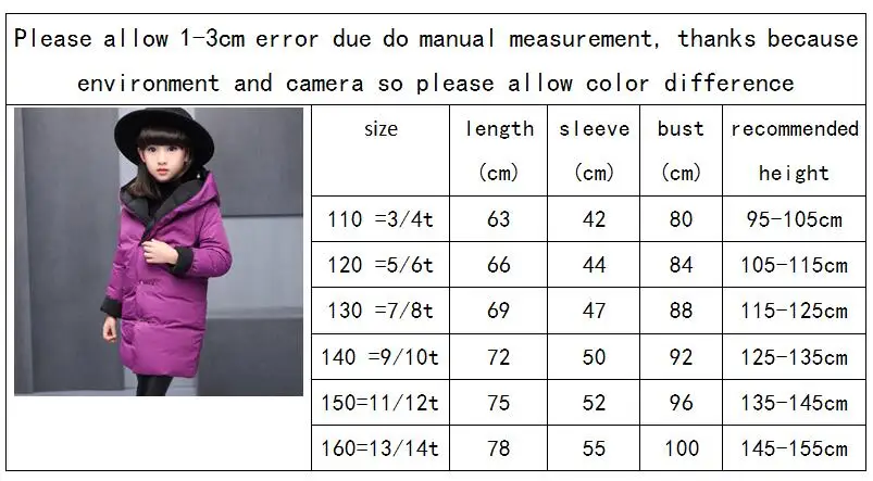 Зимняя куртка и пальто для девочек; коллекция года; модная однотонная длинная Двусторонняя одежда; хлопковая парка; пуховые пальто; детская одежда для девочек; верхняя одежда