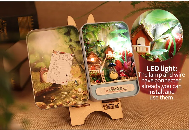 Коробка театральная ностальгическая тема миниатюрная сцена деревянная миниатюрная игрушка-головоломка DIY Кукольный дом мебель сельская местность для подарка на день рождения