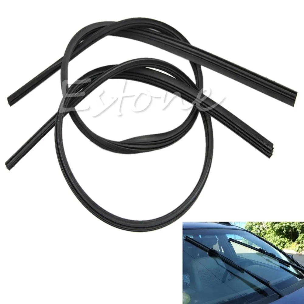 2Pcs New Universal Auto Car Windshield Frameless Rubber Wiper Blade