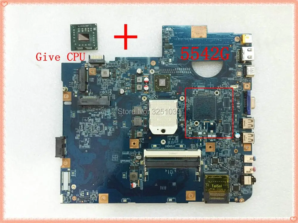 Материнская плата для ноутбуков ACER материнская 09230G 5542 Series MBPHA01001 48.4FN01.011 DDR2