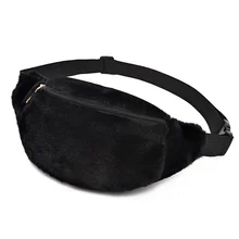 Женская Повседневная модная поясная сумка с бусинами для телефона, плюшевая поясная сумка с леопардовым принтом, кошелек на бедрах, стильный кошелек на молнии