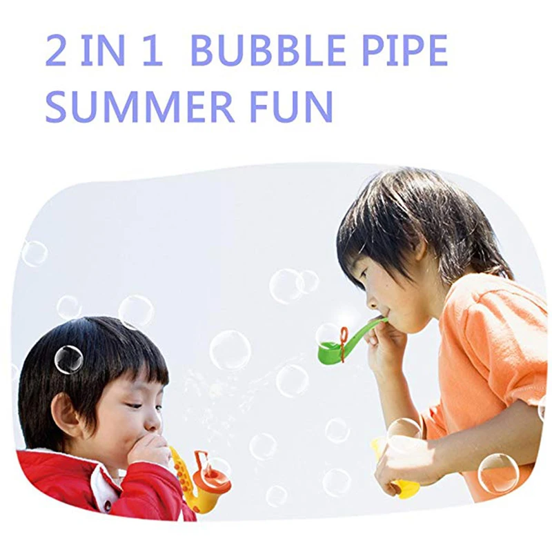 ZhenDuo Toys Set of 2 Adorable Saxophone & Pipe Music Bubble For Kids Outdoor Camping Summer with Bubble Liquid