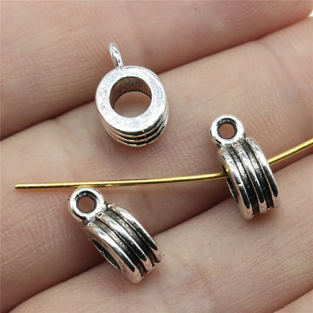WYSIWYG 15pcs 12x7x4mm Alloy Beads Bails For Jewelry Making Diy