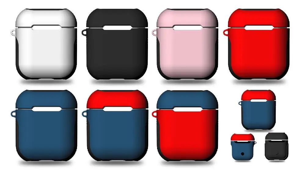 

None Soft Rubber Case For AirPods Silicone Case Protective Cover for Apple Airpod Charging Case r15