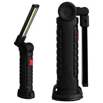

LED Flashlight USB Rechargeable Built in Battery LED Light with Magnet Portable Outdoor Night Camping Hanging Working Torch