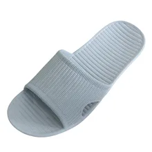 Однотонные мужские сандалии; летние пляжные вьетнамки; мужские шлепанцы; домашние тапочки с нескользящей подошвой; домашние тапочки; Семейные банные сандалии для ванной