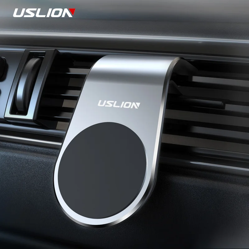 USLION магнитный автомобильный держатель для телефона универсальный для телефона держатель на вентиляционное отверстие автомобиля подставка для iPhone планшеты и смартфоны Telefone